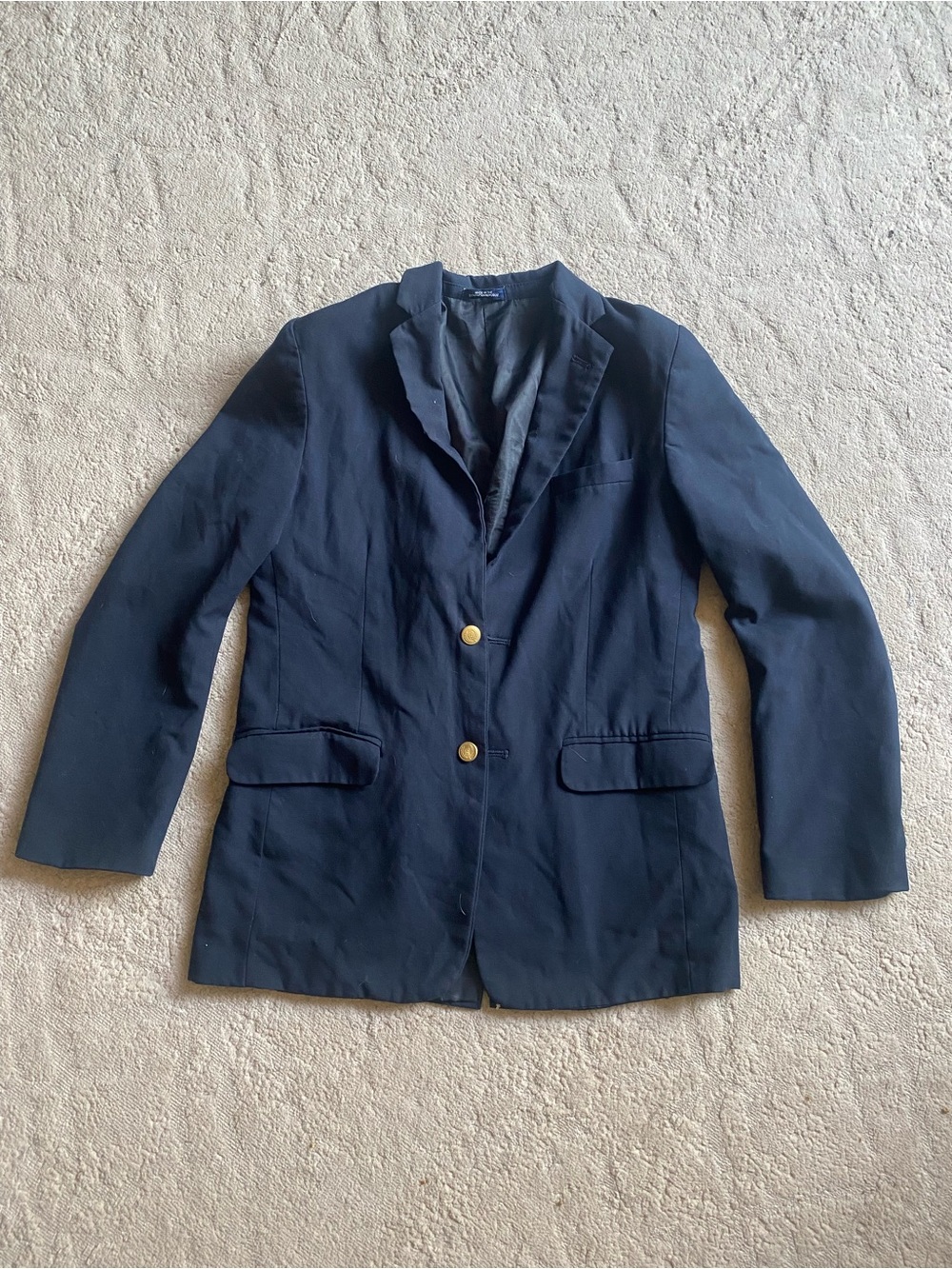 Chaps Navy Blazer with Gold Buttons
